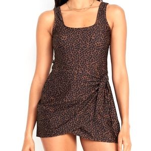 Old Navy Swim Dress Leopard Swimsuit